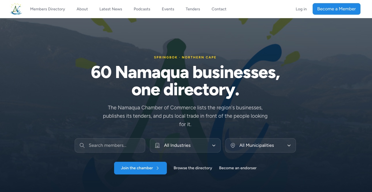 Exciting Updates to the Namaqua Chamber of Commerce Website 